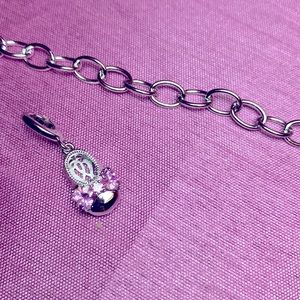 Vanna K for Bella Luce Pink Diamond Simulant bracelet-Charm is a Pink Baby Shoe